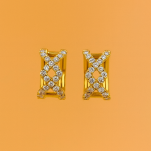 Crisscross Yellow Gold Ear cuffs